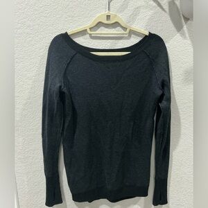 Lululemon Chai Time II Reversible Pullover Black/Charcoal Sweater